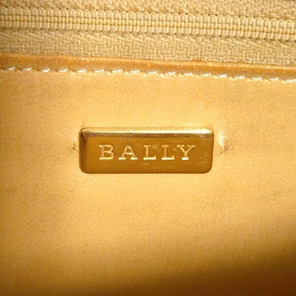 Auth BALLY - Dark Navy Brown PVC Leather Tote Bag - Picture 7 of 10